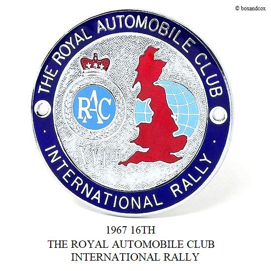NOS 1967年 16th THE ROYAL AUTOMOBILE CLUB INTERNATIONAL RALLY CAR