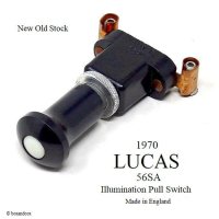 NOS 1970 LUCAS 56SA Illumination Pull Switch Black/롼 56SA ߥ͡ ץ륹å ֥å ǥåɥȥå