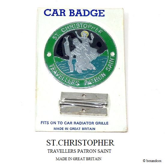 NOS 1960's ST.CHRISTOPHER CAR BADGE GREEN/セント・クリストファー 