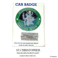 NOS 1960's ST.CHRISTOPHER CAR BADGE GREEN/セント・クリストファー カー・グリルバッジ グリーン デッドストック パッケージ未開封