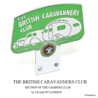1950-60's THE BRITISH CARAVANNERS CLUB/CAMPING CLUB OF GREAT BRITAIN Хå J.R.GAUNT