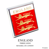 ENGLAND THREE LIONS CAR BADGE by RENAMEL/󥰥 ꡼饤 Хå