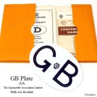 NOS 1950-60's ORIGINAL GB Plate AA & AA Booklet PAC/GBプレート AA ブックレット パック デッドストック未使用