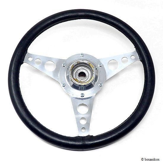 ゴーハム製　ステアリングシルバー刻印 コンポート 1960's ORIGINAL CORBEAU LEATHER STEERING WHEEL/コルビュー