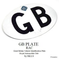 NOS 1950's VINTAGE HiLLS GB Plate RAC/GBプレート 英国 HiLLS社製 デッドストック未使用