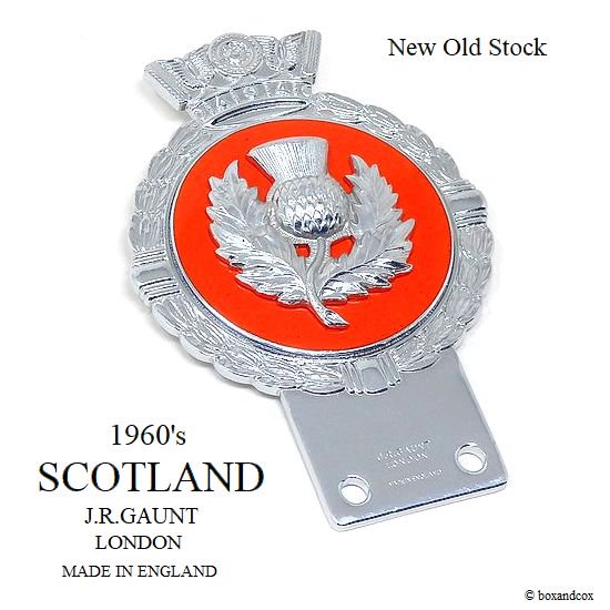 NOS 1960's SCOTLAND CAR BADGE by J.R.GAUNT LONDON/スコットランド カーバッジ デッドストック未使用  - bac style