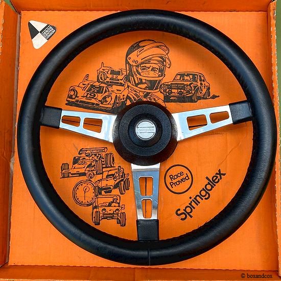 1960-70's Springalex Steering Leater Wheel Full Set/スプリンガ