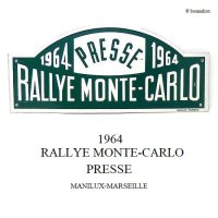 1964 RALLY MONTE CARLO PRESSE ORIGINAL PLATE/1964ǯ ƥ꡼ ץ쥹 ꥸʥ ץ졼