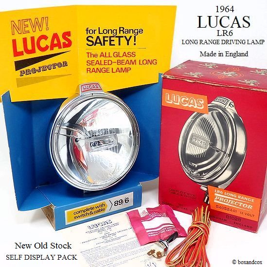 NOS 1964年 LUCAS LR6 LONG RANGE DRIVING LAMP/ルーカス スポットランプ デッドストック ディスプレイBOX  - bac style