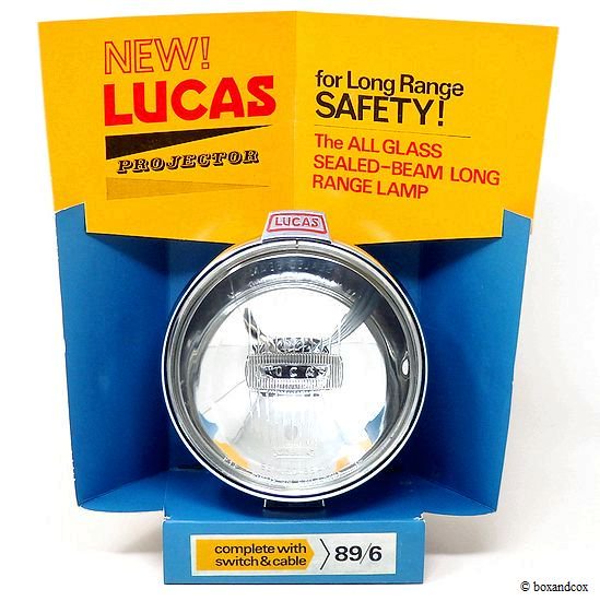 NOS 1964年 LUCAS LR6 LONG RANGE DRIVING LAMP/ルーカス スポットランプ デッドストック ディスプレイBOX  - bac style