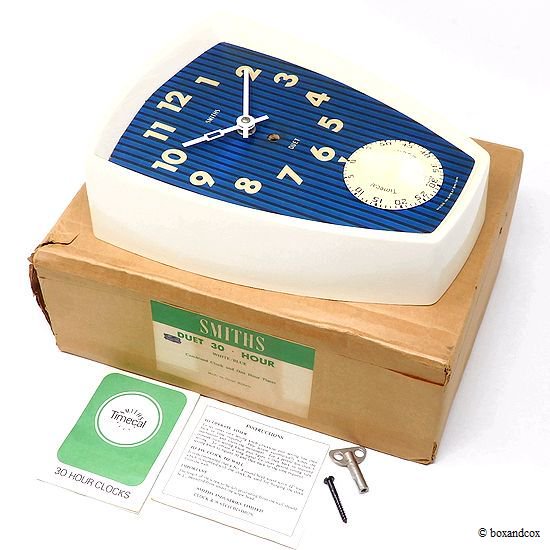 NOS 1950's SMITHS DUET WALL CLOCK & KITCHEN TIMER/スミス 