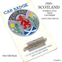 NOS 1960's SCOTLAND CAR BADGE PAC/スコットランド グリルバッジ デッドストック未開封 フィティング付属