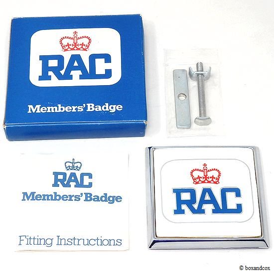 NOS 1960-70's RAC/Royal Automobile Club グリルバッジ デッドストック オリジナルBOX 完品 - bac  style