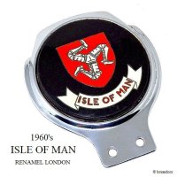 貴重！1960's ISLE OF MAN CAR BADGE/マン島 カーバッジ デッドストック RENAMEL製