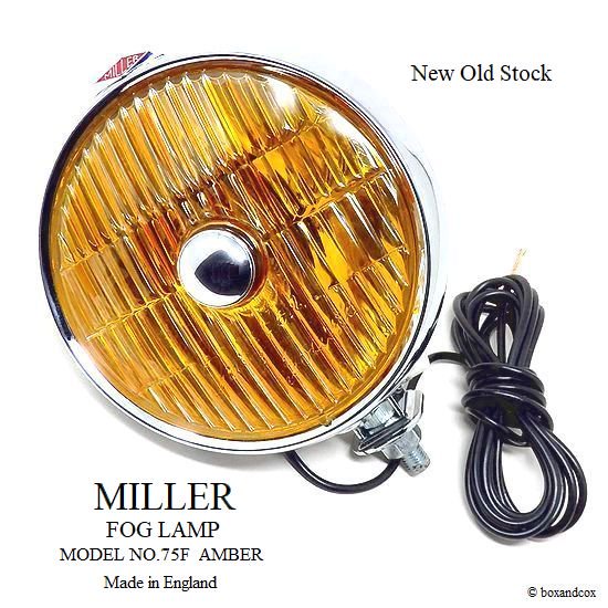NOS 1960's MILLER FOG LAMP No.75F AMBER/ミラー フォグランプ 