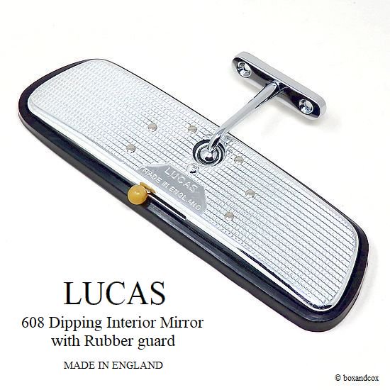 LUCAS 608 INTERIOR MIRROR with Rubber guard/ルーカス 防眩 