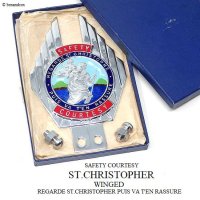 NOS 1950-60's WINGED ST.CHRISTOPHER/ウイング セント・クリストファー カーバッジ デッドストック BOX