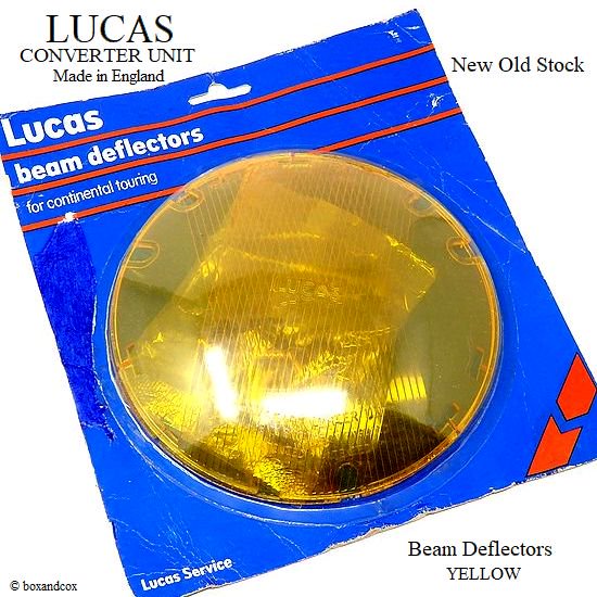 NOS LUCAS CONVERTER UNIT YELLOW/ルーカス コンバーター ヘッドライトカバー イエロー デッドストック パッケージ未開封  - bac style
