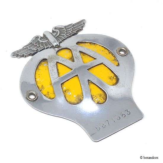 ORIGINAL AA CAR BADGE/当時物 オリジナル AA グリル バッジ 5B71963 (1960-1961) フィティング付属 -  bac style