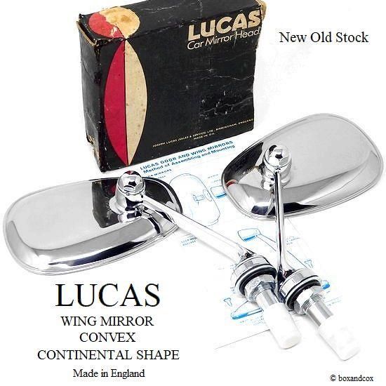 NOS LUCAS WING MIRROR CONTINENTAL SHAPE/ルーカス ウイングミラー