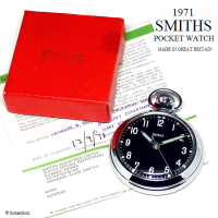 1971ǯ SMITHS POCKET WATCH Sweep Second/ߥ  SV/BK ƥꥸʥBOX ȥǥ