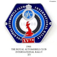 NOS 1966ǯ15th THE ROYAL AUTOMOBILE CLUB INTERNATIONAL RALLY CAR BADGE/RAC꡼ 롦Хå ǥåɥȥå