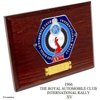 NOS 1966ǯ15th THE ROYAL AUTOMOBILE CLUB INTERNATIONAL RALLY CAR BADGE PLAQUE/RAC꡼ Хå ǰ ǥåɥȥå