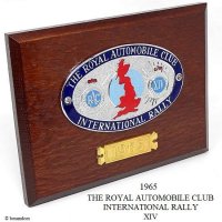 NOS 1965ǯ14th THE ROYAL AUTOMOBILE CLUB INTERNATIONAL RALLY CAR BADGE PLAQUE/RAC꡼ Хå ǰ ǥåɥȥå