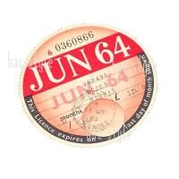 1964ǯ MORRIS/⡼ꥹ TAX DISC åǥJUN