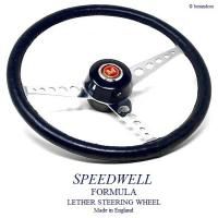 1960's SPEEDWELL FORMULA LETHER STEERING WHEEL/ԡɥ եߥ顼 쥶 ƥ ߥѥܥ顼å