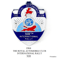 NOS 1964ǯ13th THE ROYAL AUTOMOBILE CLUB INTERNATIONAL RALLY CAR BADGE/RAC꡼ 롦Хå ǥåɥȥå