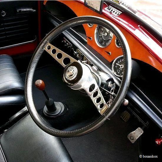 NOS 1960's COSMIC GT LETHER RIM STEERING WHEEL for Mini/コスミック