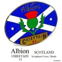 Albion CHIEFTAIN 51 SCOTLAND CAR BADGE PLATE/アルビオン カー バッジ プレート スコットランド