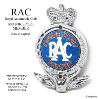 ���š�1950's RAC MOTOR SPORT MEMBER/Royal Automobile Club �����Хå� ���ꥸ�ʥ�ե��ƥ�����