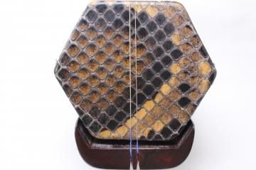 【希少品】二泉二胡 低音二胡 低音二胡(ニ泉胡)☆紅木精品☆錦蛇皮☆古月琴坊・万其興製作☆十