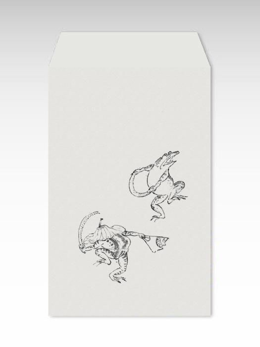 鳥獣戯画乙巻【田楽踊り】(和紙)/お札用ぽち袋(中)3枚【縦型 鳥獣戯画乙巻【田楽踊り】(和紙)/お札用ぽち袋(中)3枚【縦型