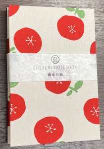 GOSYUIN　NOTEBOOK  御朱印帳【FLOWER　RED】バンド付き（御集印帳）