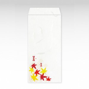 紅葉とトンボ(紅葉と蜻蛉)／お札用ぽち袋(大)3枚【和紙製】『京 風物詩』