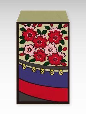 花札 桜に幕 お札用ぽち袋 中 5枚 縦型 花札 京都かみんぐ オリジナルペーパーアイテム ポチ袋と和雑貨 花札 桜に幕 お札用ぽち袋 中 5枚 縦型 花札 京都かみんぐ オリジナルペーパーアイテム ポチ袋と和雑貨