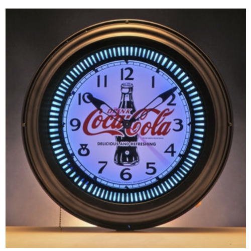 激安買蔵 送料無料　希少　Coca-Cola レア　ネオンクロック　壁掛け時計 掛時計/柱時計