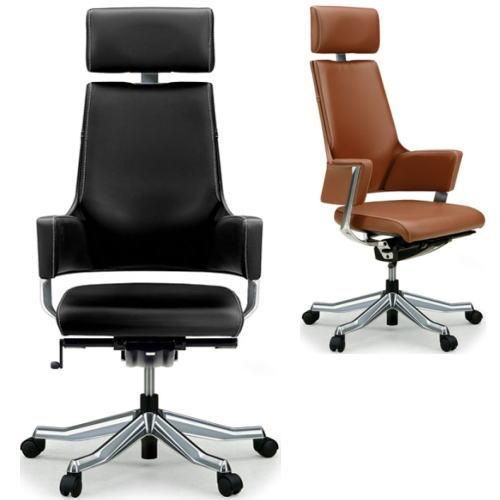 DELPHI OFFICE CHAIR HIGH-BACK LEATHER / デルファイオフィスチェアー ハイバック本革 - デザイナーズ家具  ミッドセンチュリーのデザイナーズ家具｜ギャレットインテリア＠中目黒