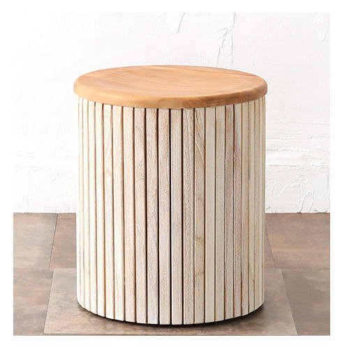 Breezy teak-wood stool / ブリージー チークウッドスツール 