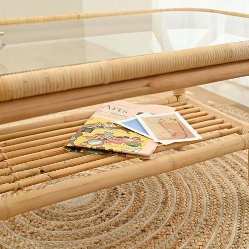 みんなが待ってた！＼再入荷待ち／人気ランキング Breezy rattan grass table / ブリージー ラタンガラステーブル センターテーブル・ローテーブル
