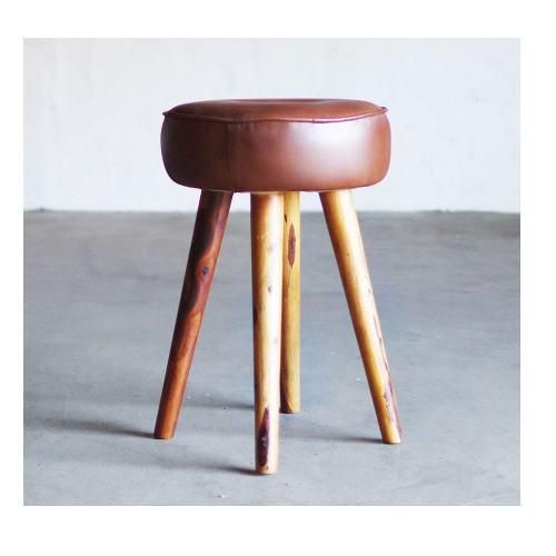 SF LEATHER LOW STOOL / SFレザーロースツール - デザイナーズ家具  ミッドセンチュリーのデザイナーズ家具｜ギャレットインテリア＠中目黒