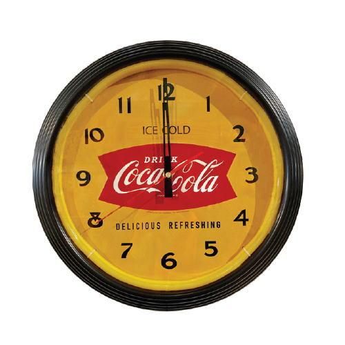 NEON CLOCK COKA-COLA YELLOW / ネオンクロック コカ・コーラ イエロー　-　デザイナーズ家具  ミッドセンチュリーのデザイナーズ家具｜ギャレットインテリア＠中目黒｜ペニージャパン/PennyJapan