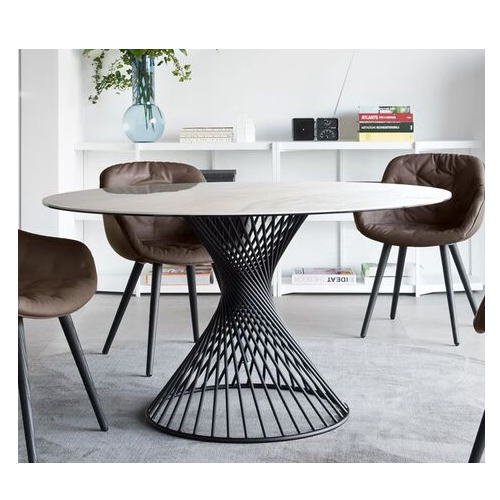 VORTEVORTEX ROUND TABLE CERAMIC TOP / ヴォルテックスラウンドテーブル セラミック天板 【カリガリス/ Calligaris】 - デザイナーズ家具 ミッドセンチュリーのデザイナーズ家具｜ギャレットインテリア＠中目黒