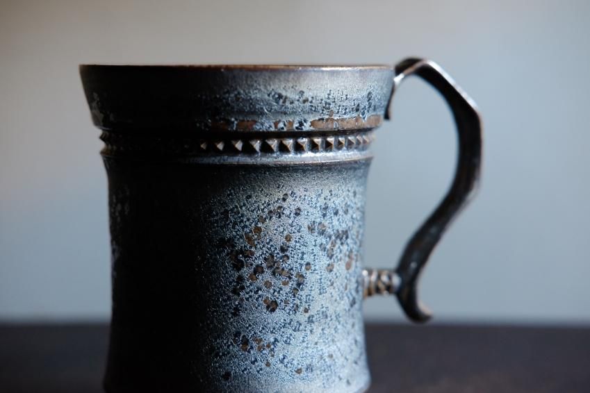 濱中史朗　マグカップ 濱中史朗 マグカップ 黒曜 Wスカル (HS_347) | - WALL -CRAFT