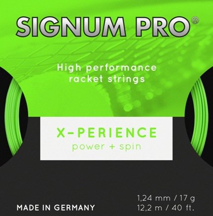 【SIGNUM PRO(シグナムプロ)】X-PERIENCE エクスペリエンス  1.24mm/1.30mm【オリジナルラケット用ビニールに入れてご用意します。】 -  ソフトテニス・硬式テニス・バドミントン・卓球・ラケット計測・カスタムフィット・シューズフィッティング・通販｜起己スポーツ