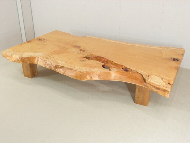 銀杏 一枚板 ローテーブル - 一枚板 無垢 テーブル 子供椅子 通販 工房卓