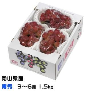 ぶどう マイハート 青秀 3〜6房 1.5kg 岡山県産 JAおかやま 葡萄 ブドウ【11月中旬より順次発送】